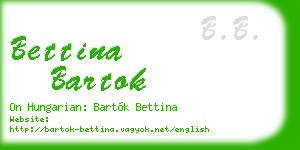 bettina bartok business card